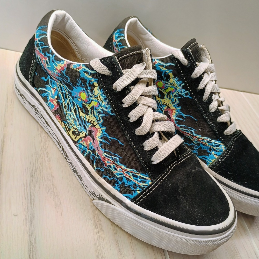 Vans Old Skool Zap Low Glow in the Dark Skull x House of Terror Haunted Men 4.5